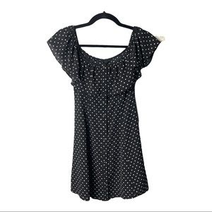 Juniors Bebop Off the Shoulder Dotted Dress | Xs